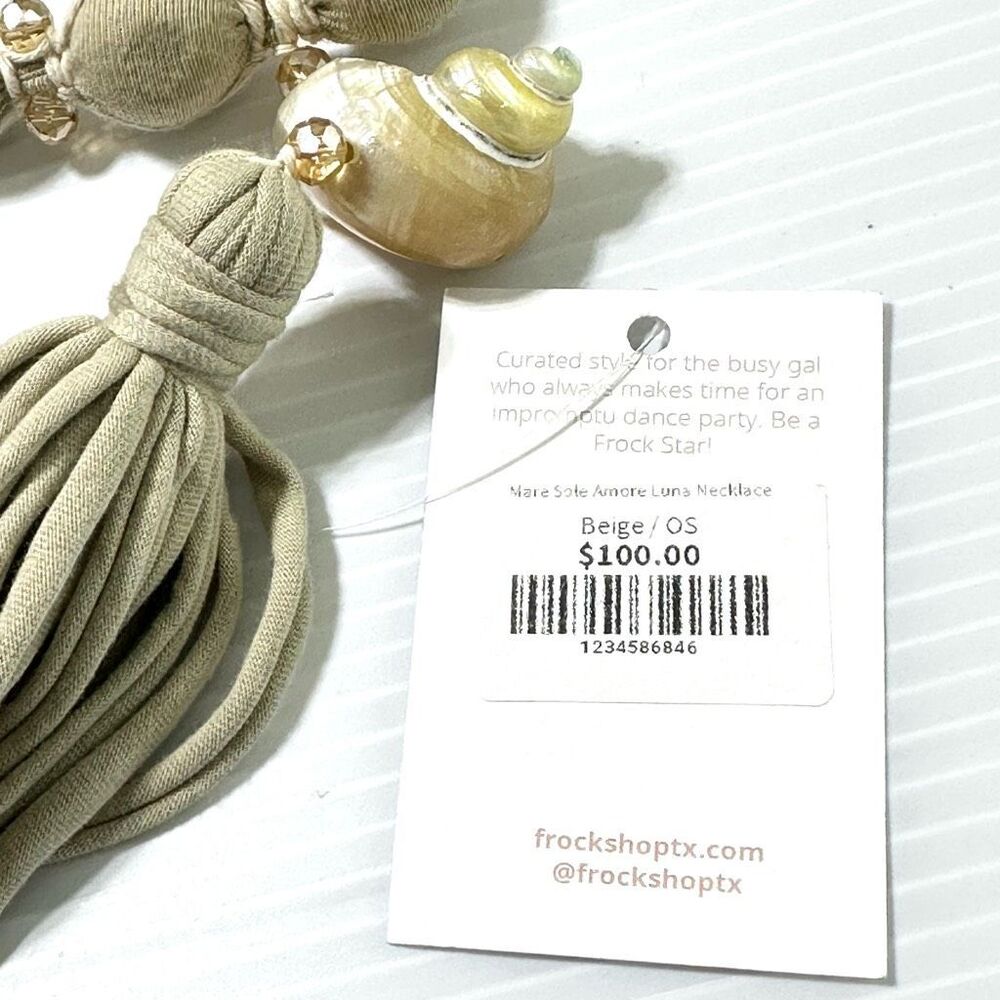 NEW Mare Sole Amore Luna Necklace OS Statement Boho Natural Lagenlook Beachy - Picture 5 of 11